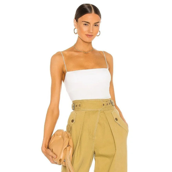 ENZA COSTA Supima Cotton Essential Strappy Tank in White XSmall Womens - Picture 3 of 12